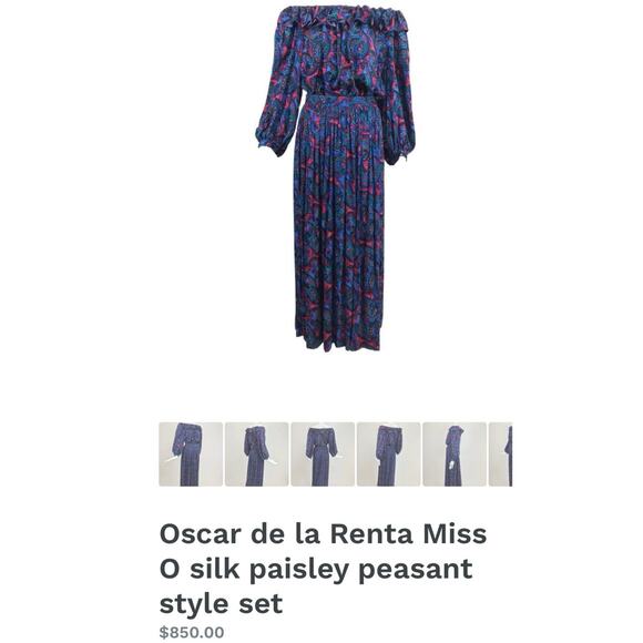 OSCAR DE LA RENTA  MISS O VINTAGE SILK DRESS WOMEN’S SIZE 4 read description - Picture 13 of 13